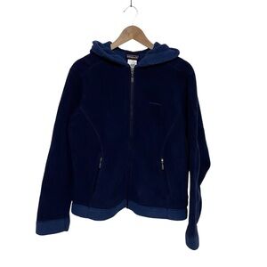 Patagonia Vintage Synchilla Fleece Blue Full Zip Up Hoodie Sweatshirt Women’s L